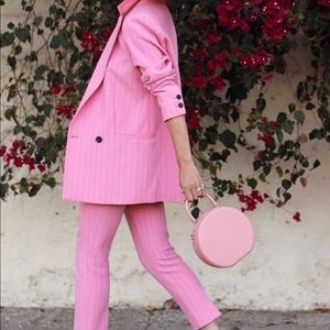 NWT GANNI PINK LONG BLAZER